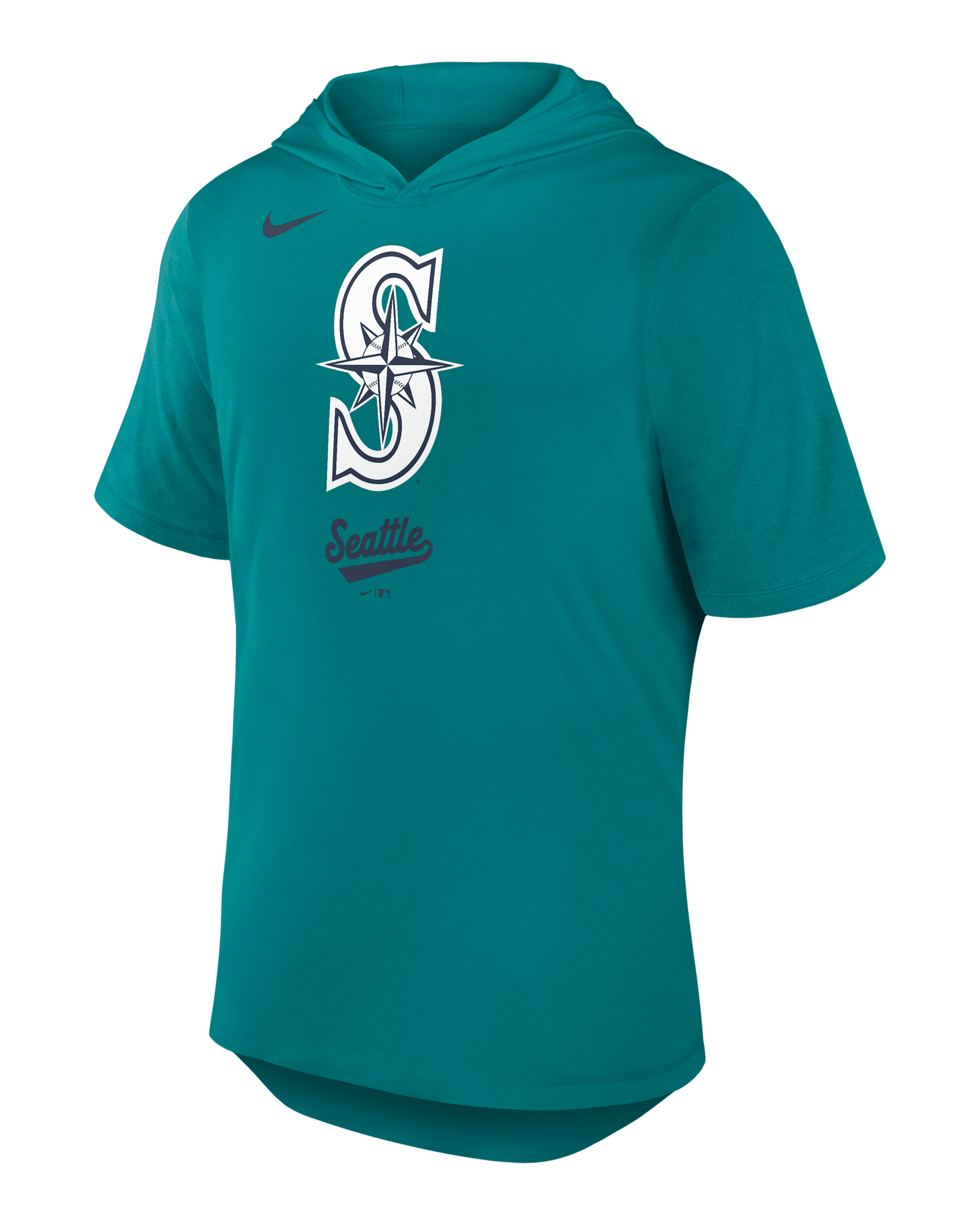 Seattle Mariners Logo Men's Nike Dri-FIT MLB Hooded T-Shirt. Nike.com
